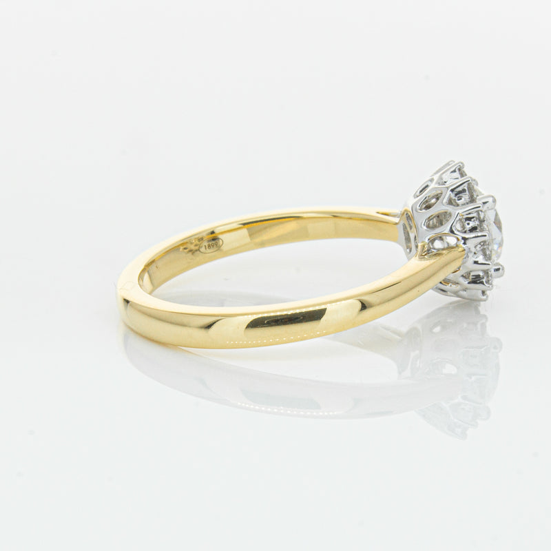 18ct Yellow Gold .70ct Diamond Belle Ring-Ring-Walker & Hall