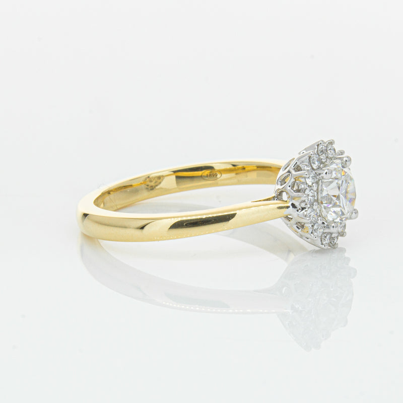 18ct Yellow Gold .70ct Diamond Belle Ring-Ring-Walker & Hall