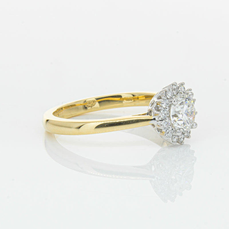 18ct Yellow Gold .70ct Diamond Belle Ring-Ring-Walker & Hall