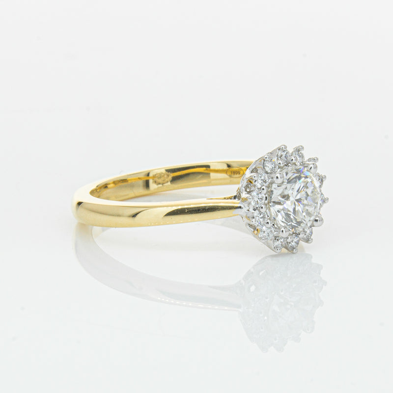 18ct Yellow Gold .70ct Diamond Belle Ring-Ring-Walker & Hall