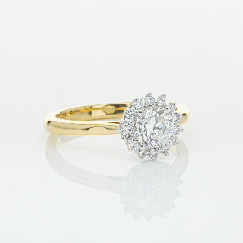 18ct Yellow Gold .70ct Diamond Belle Ring-Ring-Walker & Hall