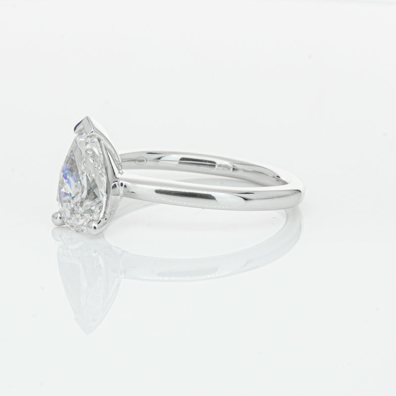 18ct White Gold 1.51ct Pear Cut Diamond Melba Ring-Ring-Walker & Hall