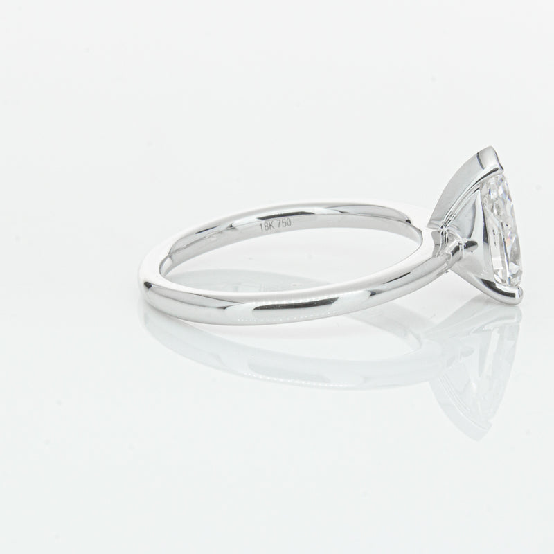 18ct White Gold 1.51ct Pear Cut Diamond Melba Ring-Ring-Walker & Hall