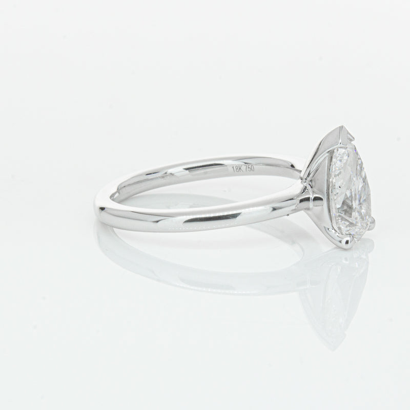 18ct White Gold 1.51ct Pear Cut Diamond Melba Ring-Ring-Walker & Hall