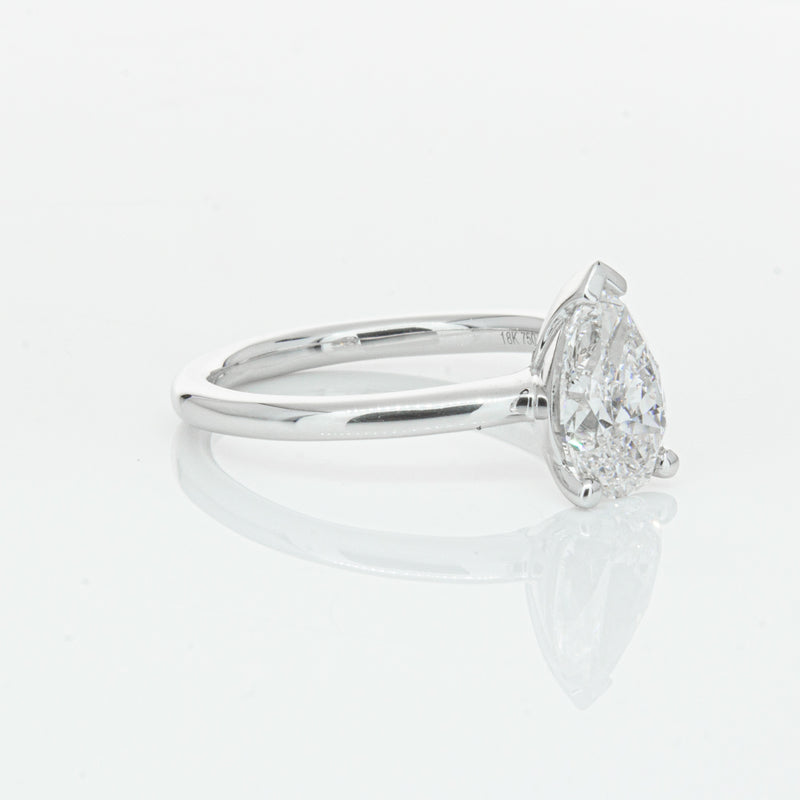 18ct White Gold 1.51ct Pear Cut Diamond Melba Ring-Ring-Walker & Hall