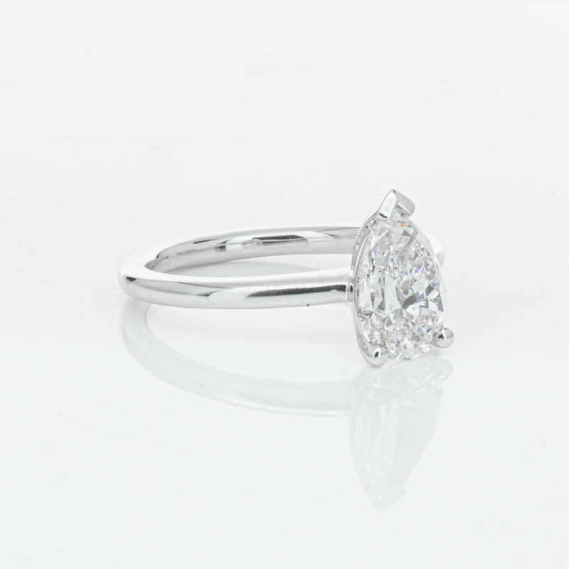 18ct White Gold 1.51ct Pear Cut Diamond Melba Ring-Ring-Walker & Hall