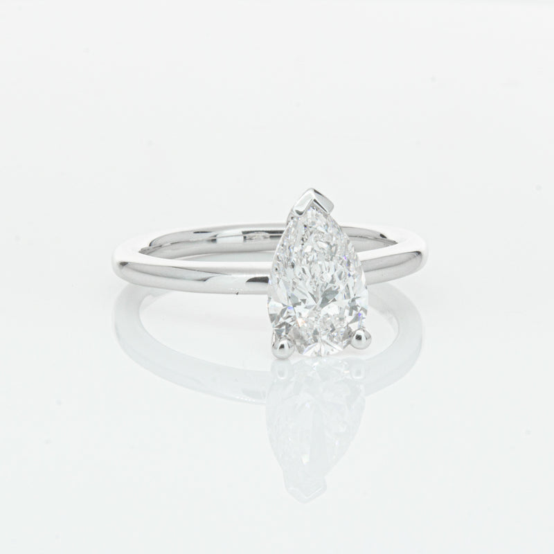 18ct White Gold 1.51ct Pear Cut Diamond Melba Ring-Ring-Walker & Hall