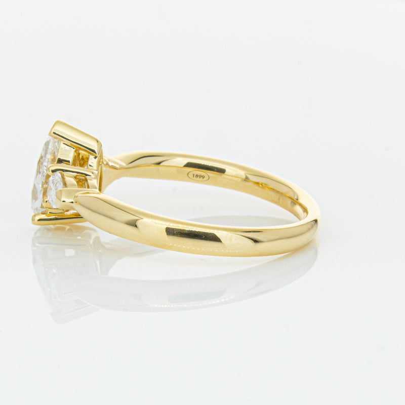 18ct Yellow Gold 1.00ct Pear Diamond Ayla Ring-Ring-Walker & Hall