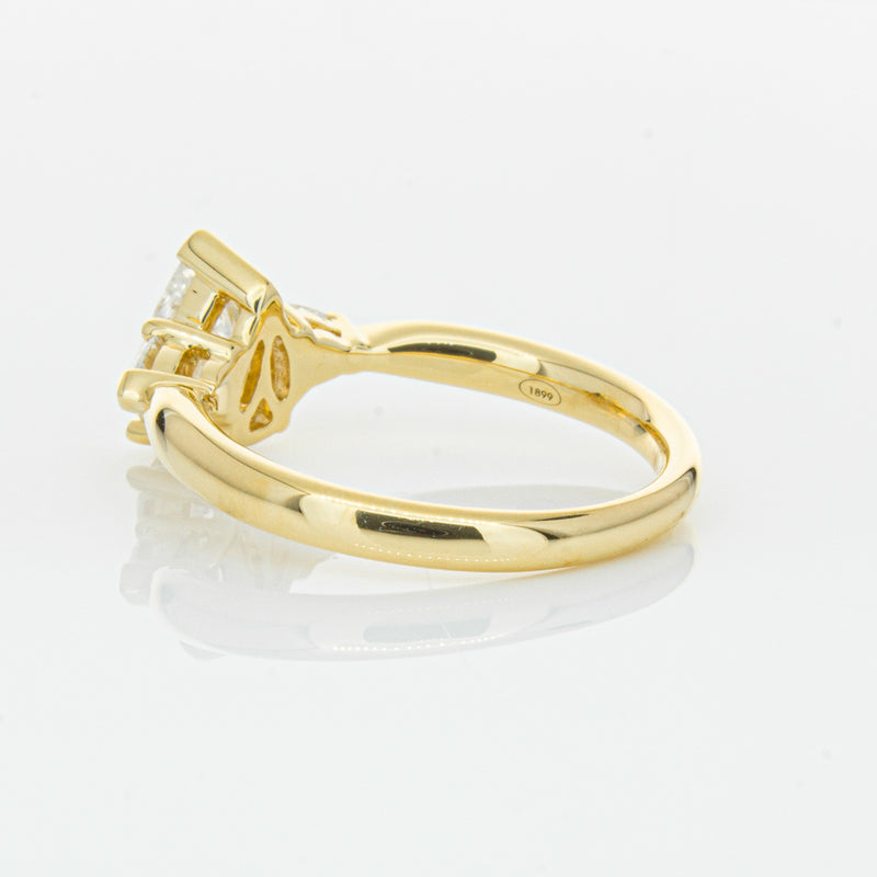 18ct Yellow Gold 1.00ct Pear Diamond Ayla Ring-Ring-Walker & Hall