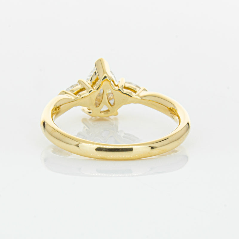 18ct Yellow Gold 1.00ct Pear Diamond Ayla Ring-Ring-Walker & Hall