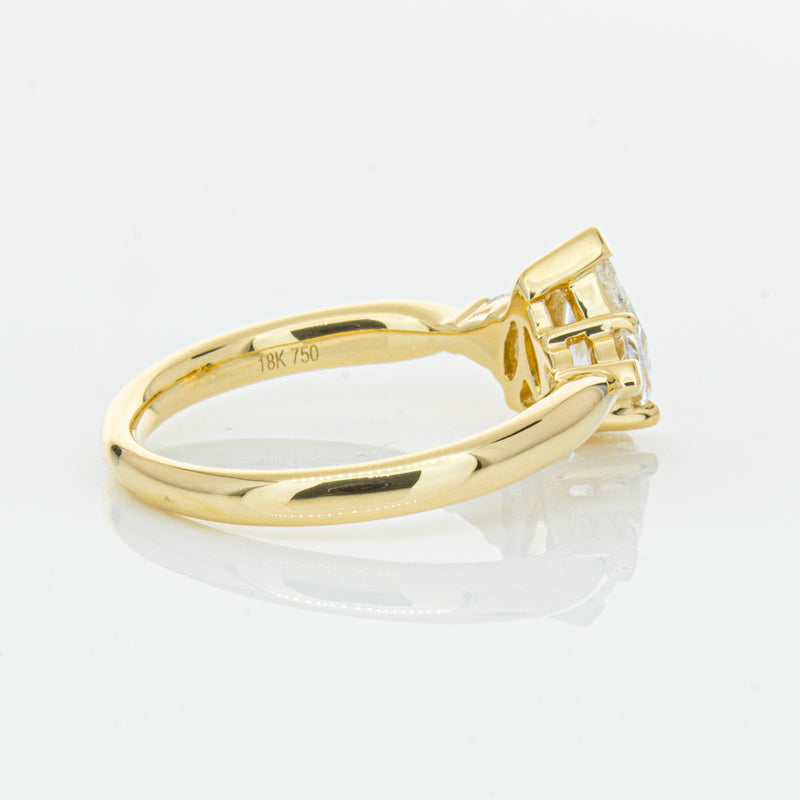 18ct Yellow Gold 1.00ct Pear Diamond Ayla Ring-Ring-Walker & Hall