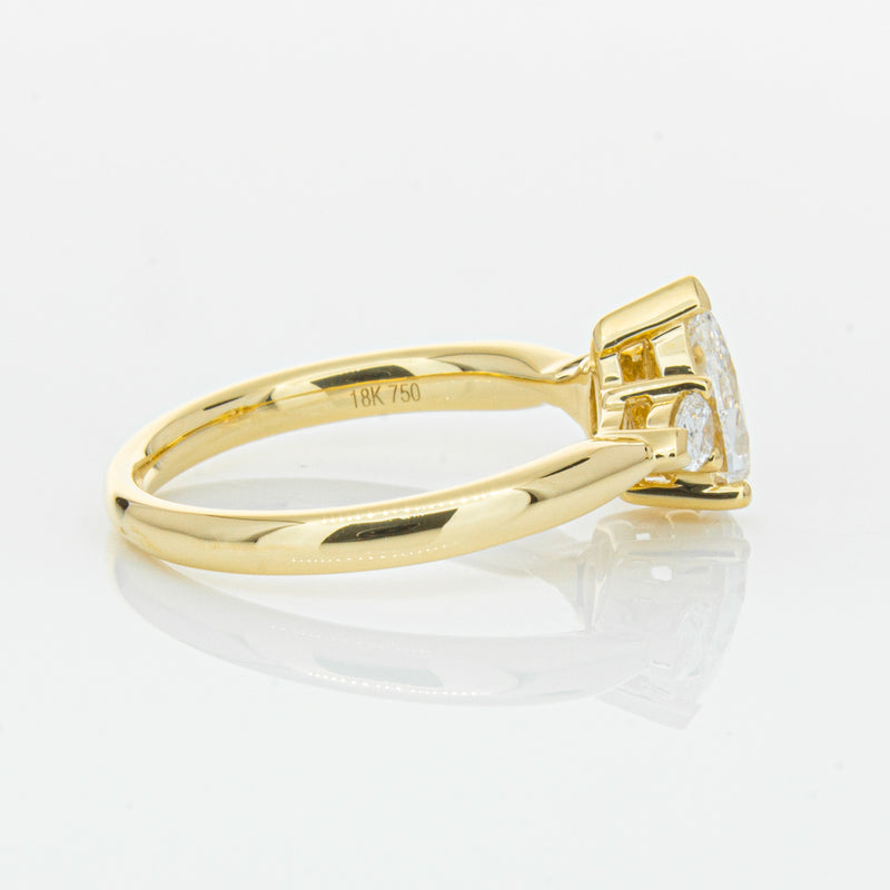 18ct Yellow Gold 1.00ct Pear Diamond Ayla Ring-Ring-Walker & Hall