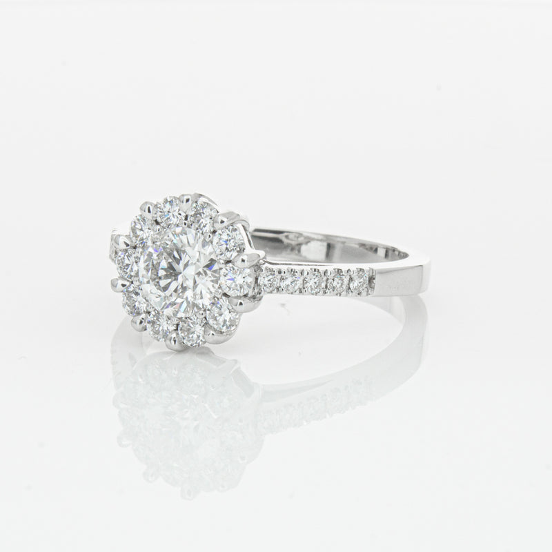 Deja Vu 18ct White Gold .60ct Diamond Cluster Ring-Ring-Walker & Hall