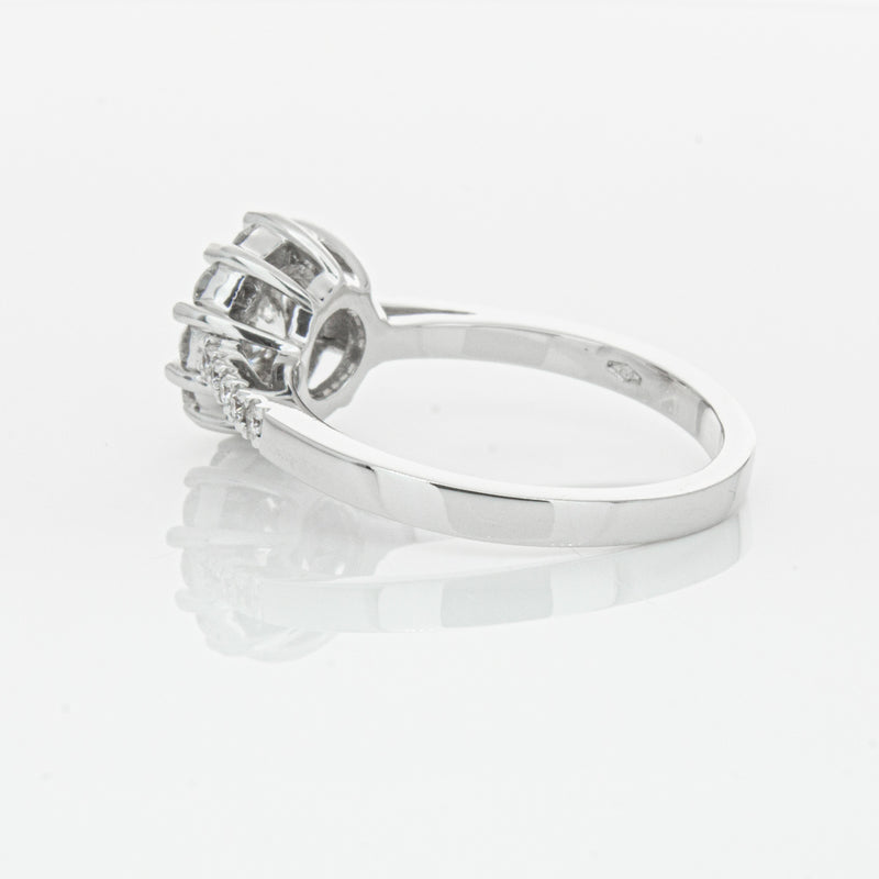 Deja Vu 18ct White Gold .60ct Diamond Cluster Ring-Ring-Walker & Hall