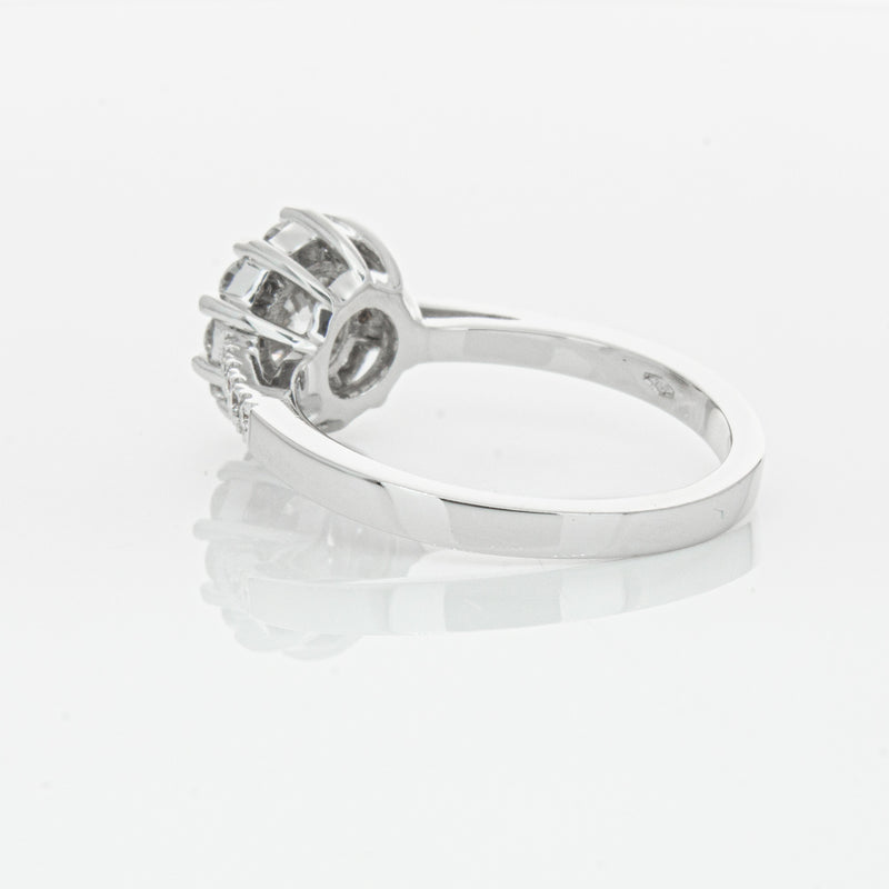 Deja Vu 18ct White Gold .60ct Diamond Cluster Ring-Ring-Walker & Hall