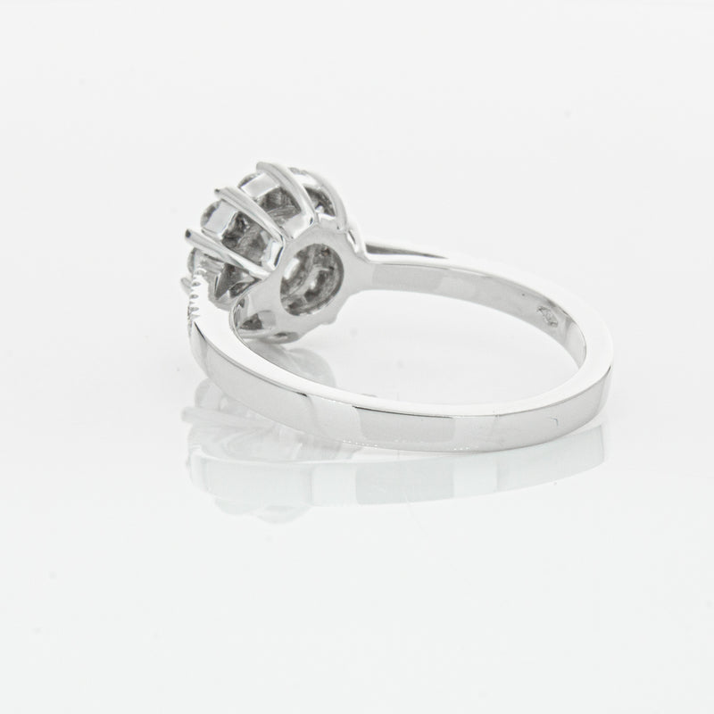 Deja Vu 18ct White Gold .60ct Diamond Cluster Ring-Ring-Walker & Hall