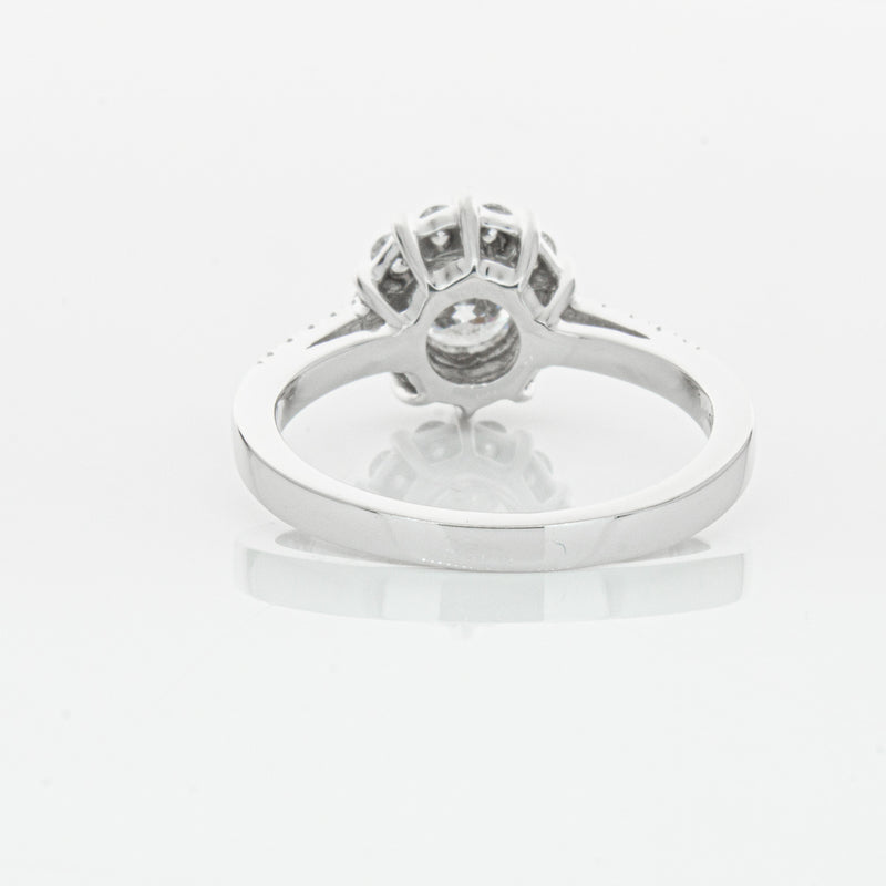 Deja Vu 18ct White Gold .60ct Diamond Cluster Ring-Ring-Walker & Hall