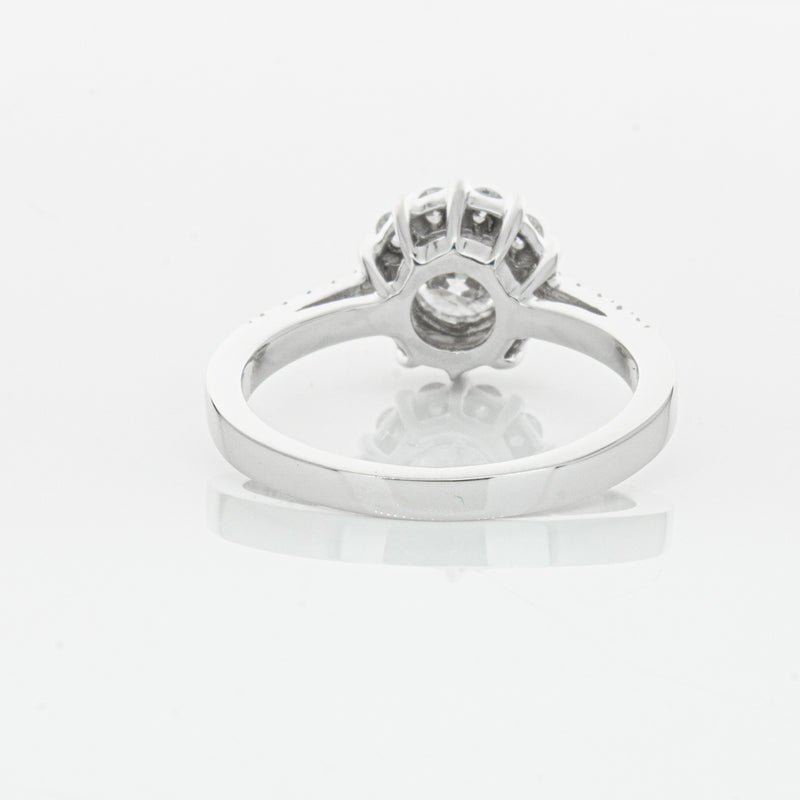 Deja Vu 18ct White Gold .60ct Diamond Cluster Ring-Ring-Walker & Hall