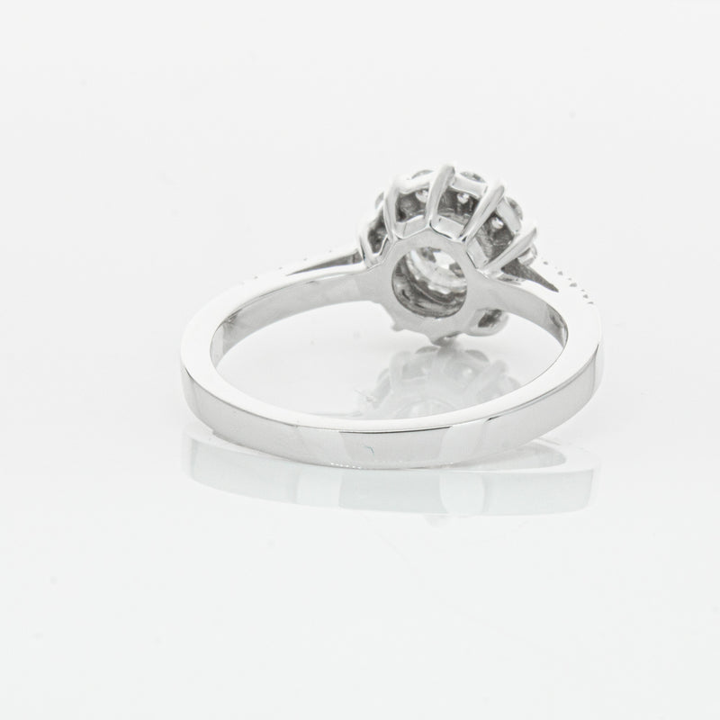 Deja Vu 18ct White Gold .60ct Diamond Cluster Ring-Ring-Walker & Hall