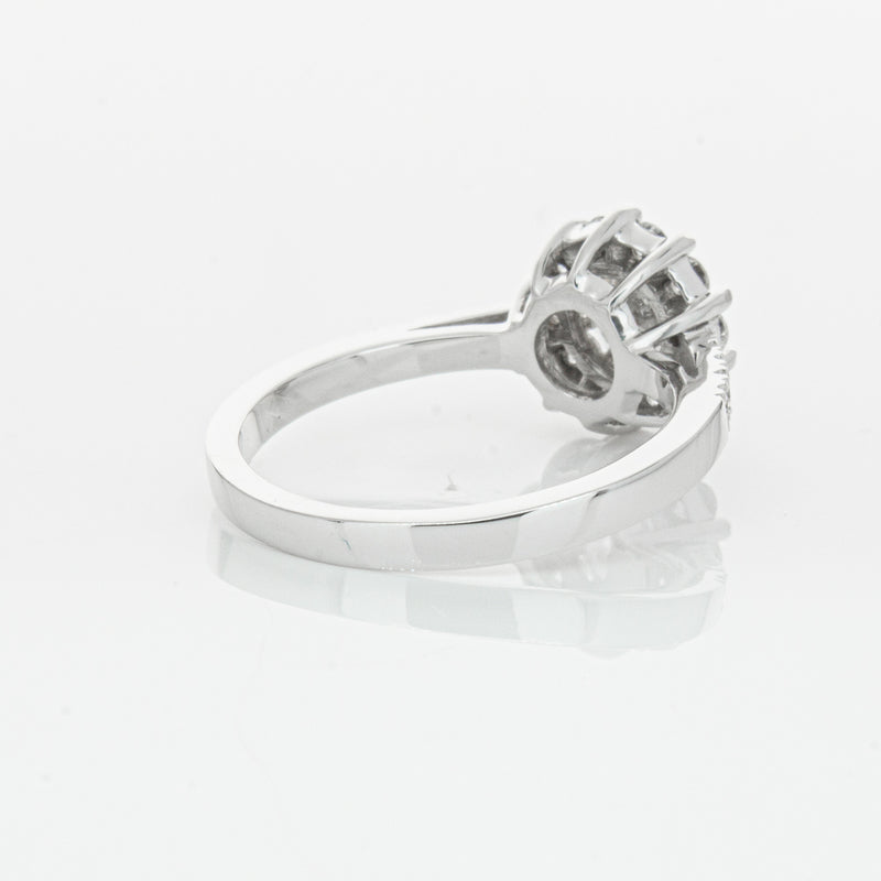 Deja Vu 18ct White Gold .60ct Diamond Cluster Ring-Ring-Walker & Hall