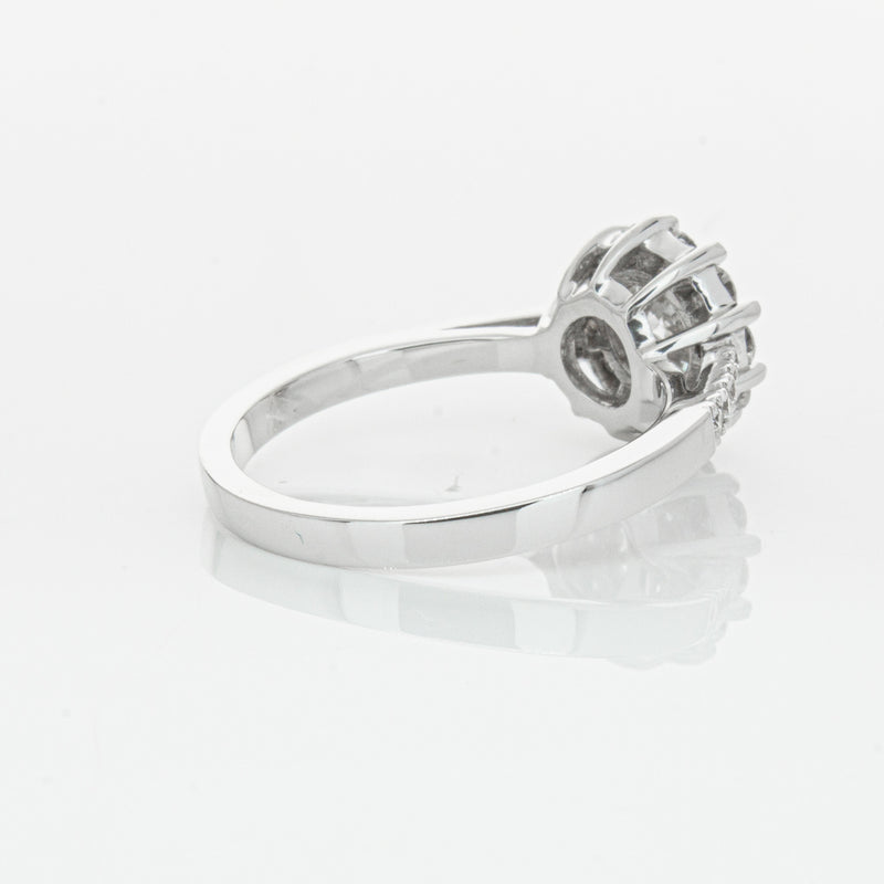 Deja Vu 18ct White Gold .60ct Diamond Cluster Ring-Ring-Walker & Hall