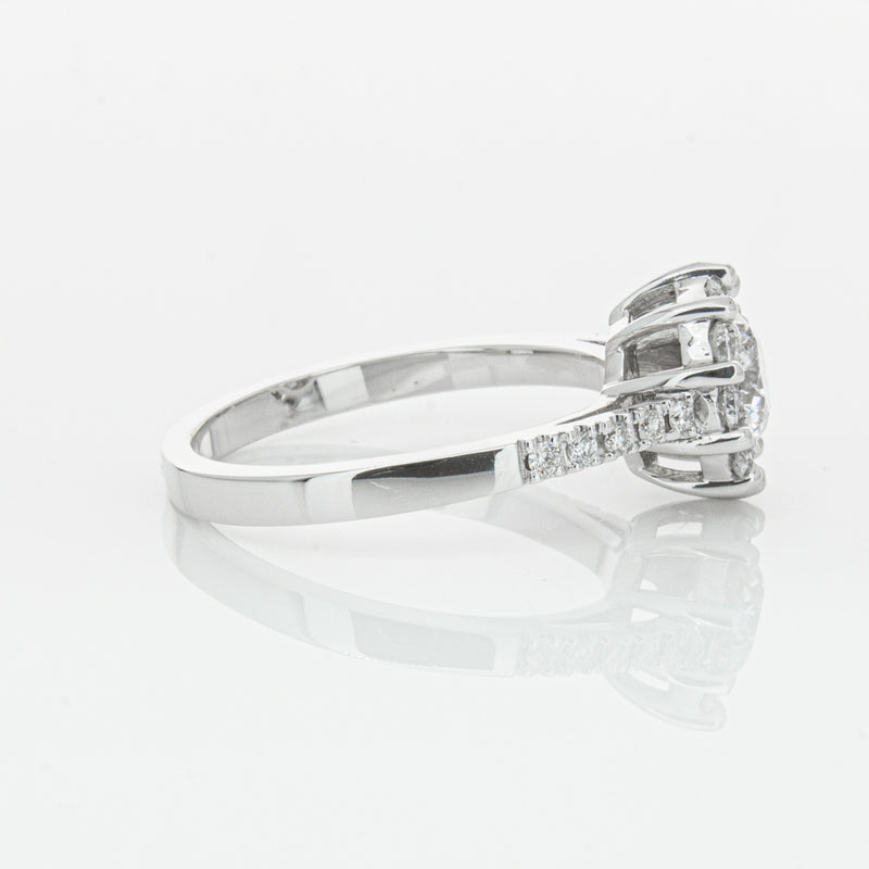 Deja Vu 18ct White Gold .60ct Diamond Cluster Ring-Ring-Walker & Hall