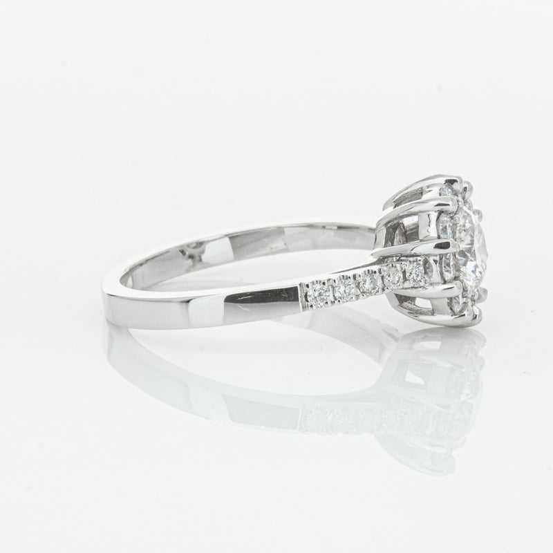 Deja Vu 18ct White Gold .60ct Diamond Cluster Ring-Ring-Walker & Hall