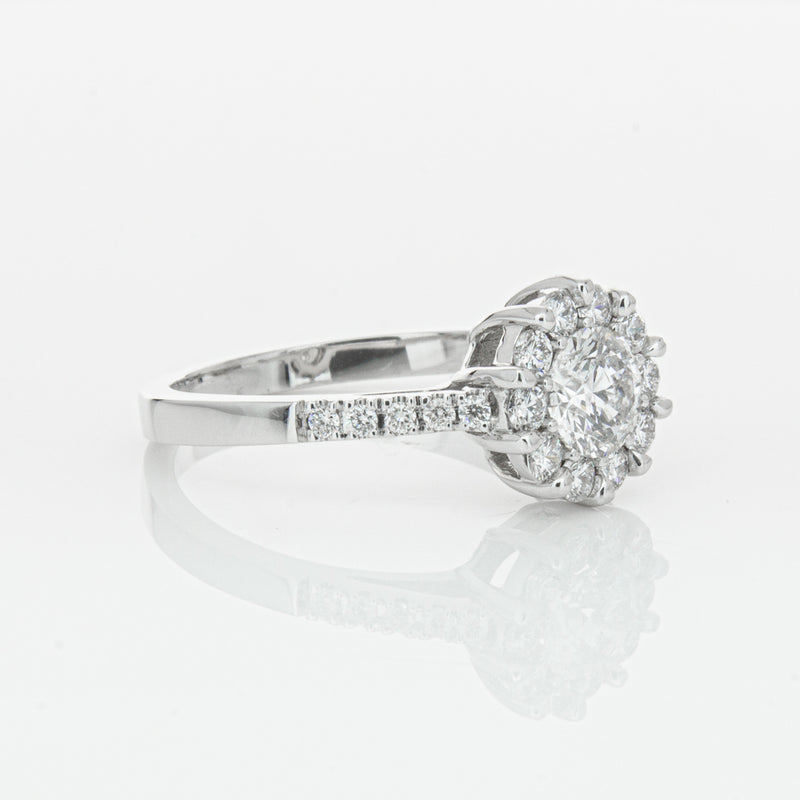 Deja Vu 18ct White Gold .60ct Diamond Cluster Ring-Ring-Walker & Hall