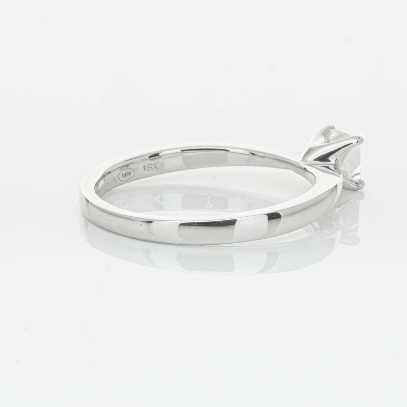 18ct White Gold .47ct Princess Cut Reclaimed Diamond Royale Ring-Ring-Walker & Hall