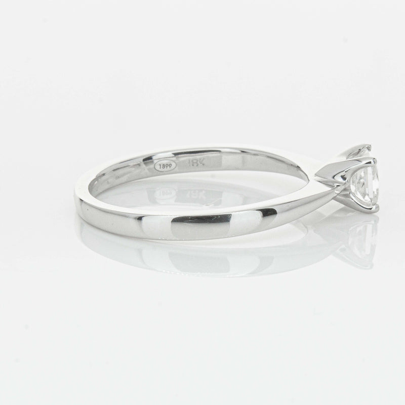 18ct White Gold .47ct Princess Cut Reclaimed Diamond Royale Ring-Ring-Walker & Hall