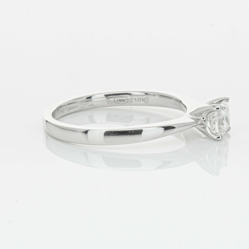 18ct White Gold .47ct Princess Cut Reclaimed Diamond Royale Ring-Ring-Walker & Hall