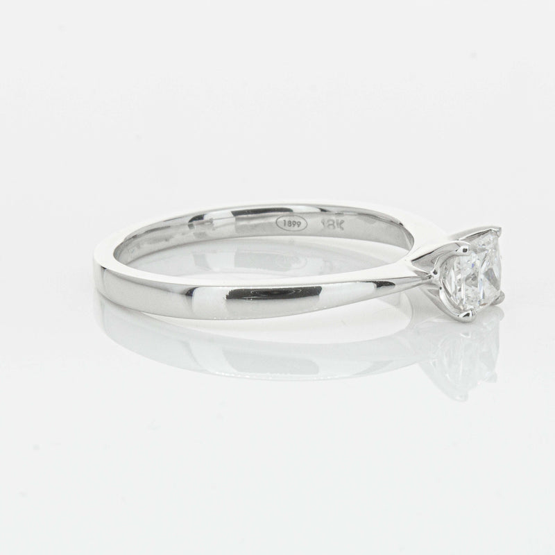 18ct White Gold .47ct Princess Cut Reclaimed Diamond Royale Ring-Ring-Walker & Hall