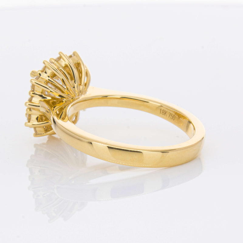 18ct Yellow Gold 2.00ct Cushion Cut Diamond Belle Ring-Ring-Walker & Hall