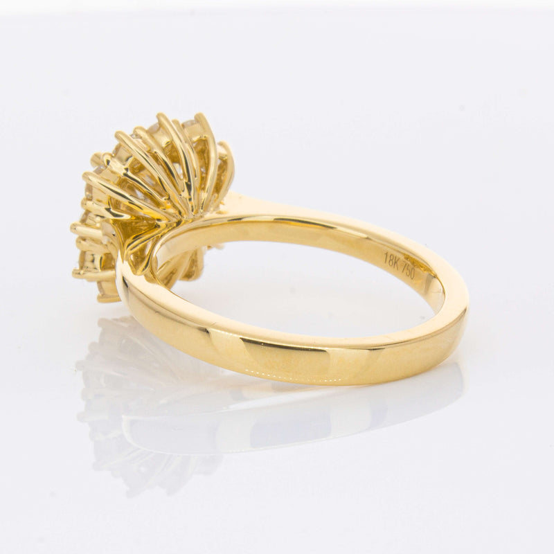 18ct Yellow Gold 2.00ct Cushion Cut Diamond Belle Ring-Ring-Walker & Hall