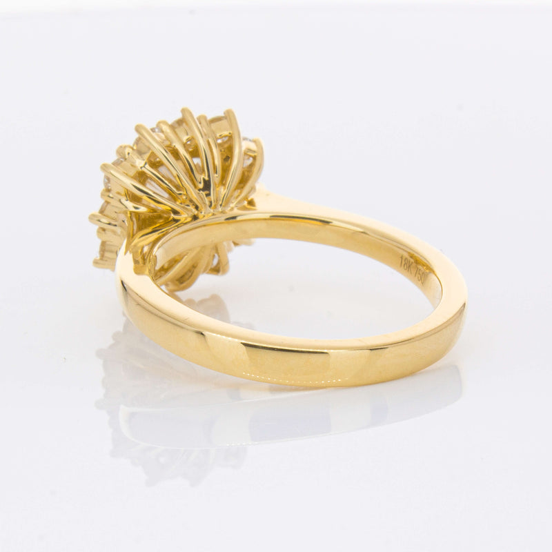 18ct Yellow Gold 2.00ct Cushion Cut Diamond Belle Ring-Ring-Walker & Hall