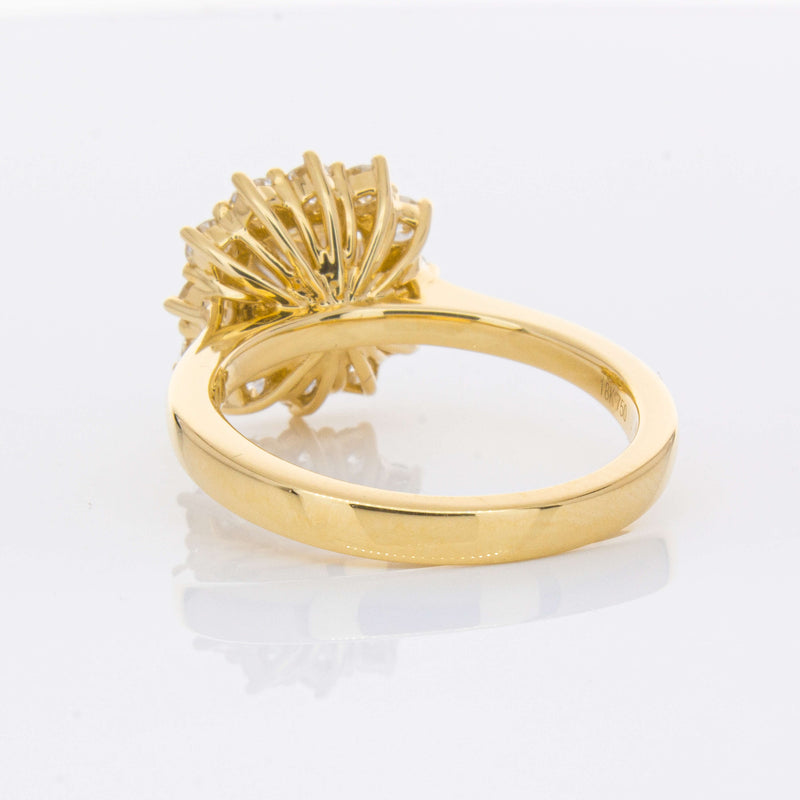 18ct Yellow Gold 2.00ct Cushion Cut Diamond Belle Ring-Ring-Walker & Hall