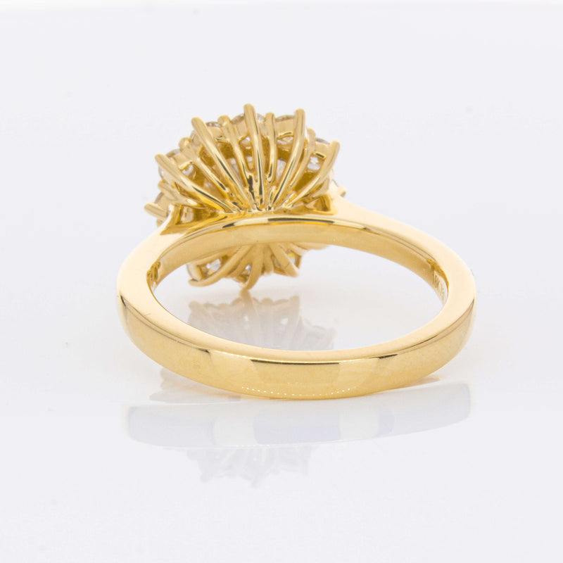 18ct Yellow Gold 2.00ct Cushion Cut Diamond Belle Ring-Ring-Walker & Hall