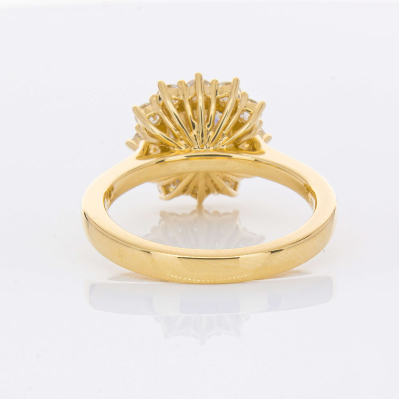 18ct Yellow Gold 2.00ct Cushion Cut Diamond Belle Ring-Ring-Walker & Hall