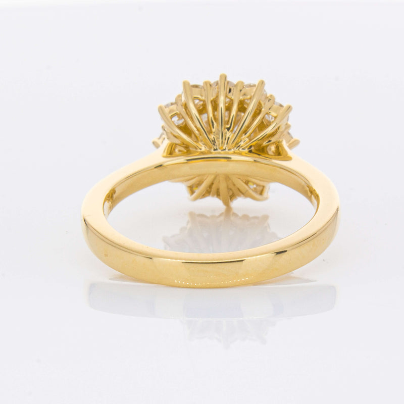 18ct Yellow Gold 2.00ct Cushion Cut Diamond Belle Ring-Ring-Walker & Hall