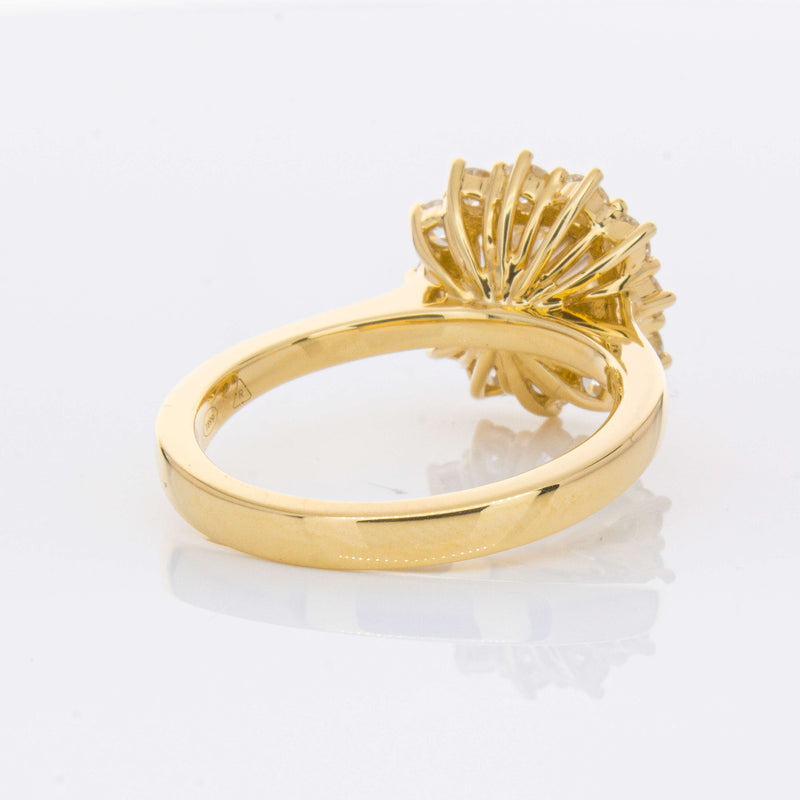 18ct Yellow Gold 2.00ct Cushion Cut Diamond Belle Ring-Ring-Walker & Hall