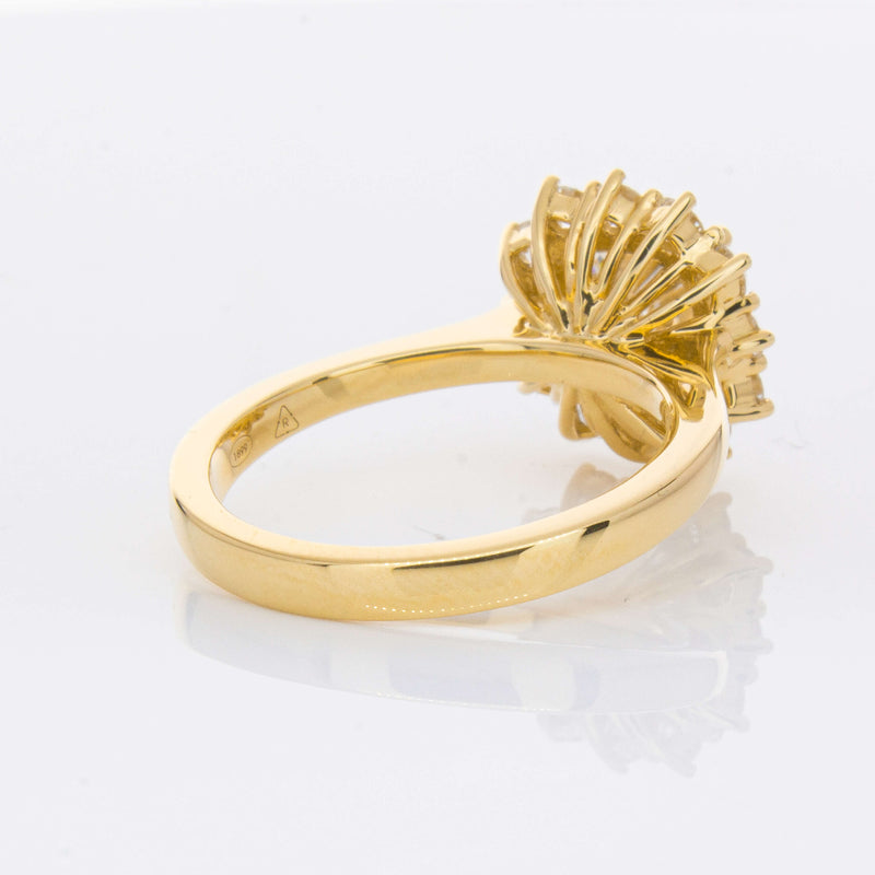 18ct Yellow Gold 2.00ct Cushion Cut Diamond Belle Ring-Ring-Walker & Hall