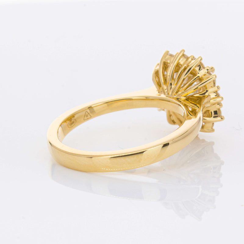 18ct Yellow Gold 2.00ct Cushion Cut Diamond Belle Ring-Ring-Walker & Hall