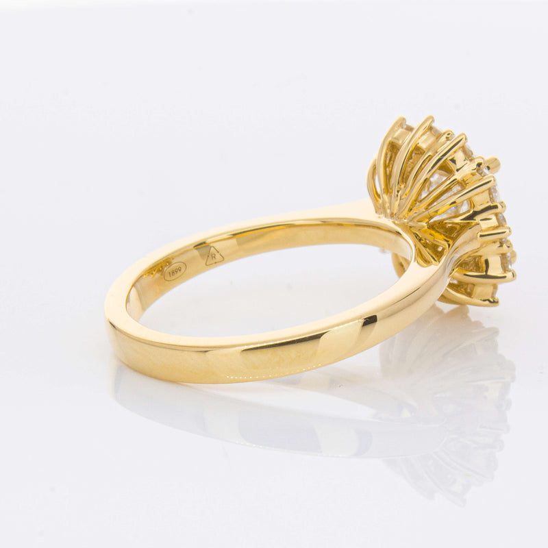 18ct Yellow Gold 2.00ct Cushion Cut Diamond Belle Ring-Ring-Walker & Hall