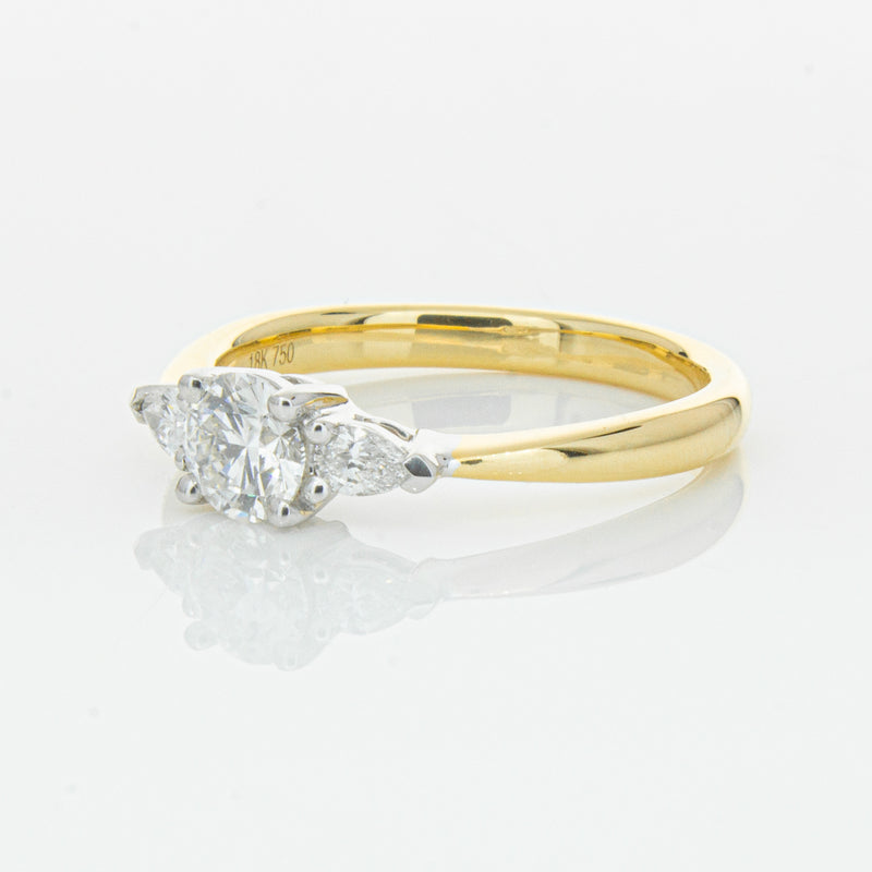 18ct Yellow Gold .52ct Diamond Ayla Ring-Ring-Walker & Hall