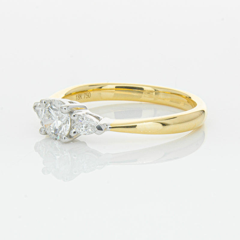 18ct Yellow Gold .52ct Diamond Ayla Ring-Ring-Walker & Hall
