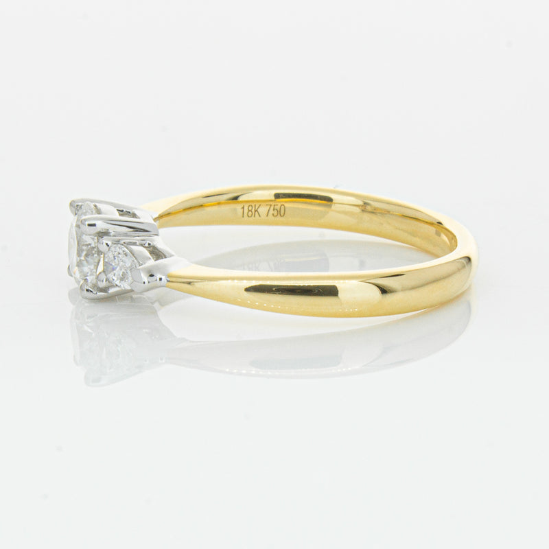 18ct Yellow Gold .52ct Diamond Ayla Ring-Ring-Walker & Hall