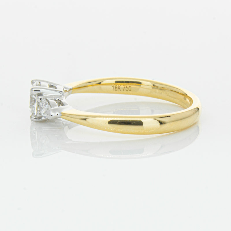 18ct Yellow Gold .52ct Diamond Ayla Ring-Ring-Walker & Hall