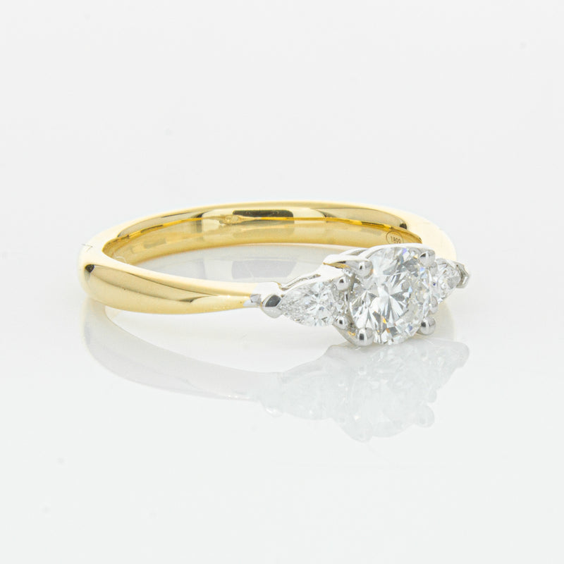 18ct Yellow Gold .52ct Diamond Ayla Ring-Ring-Walker & Hall