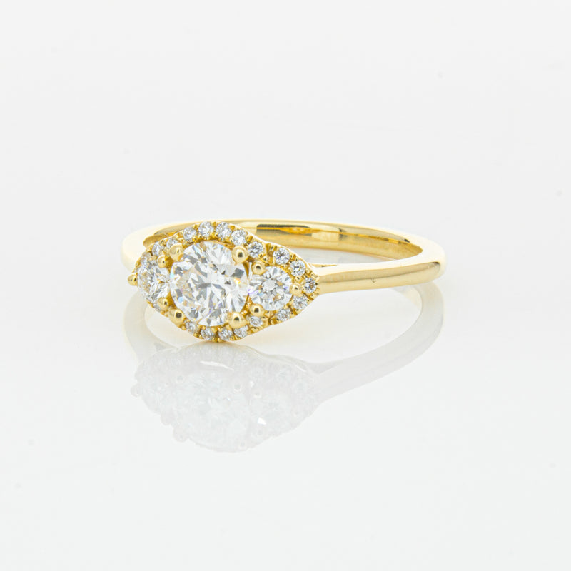 18ct Yellow Gold .44ct Diamond Posie Ring-Ring-Walker & Hall