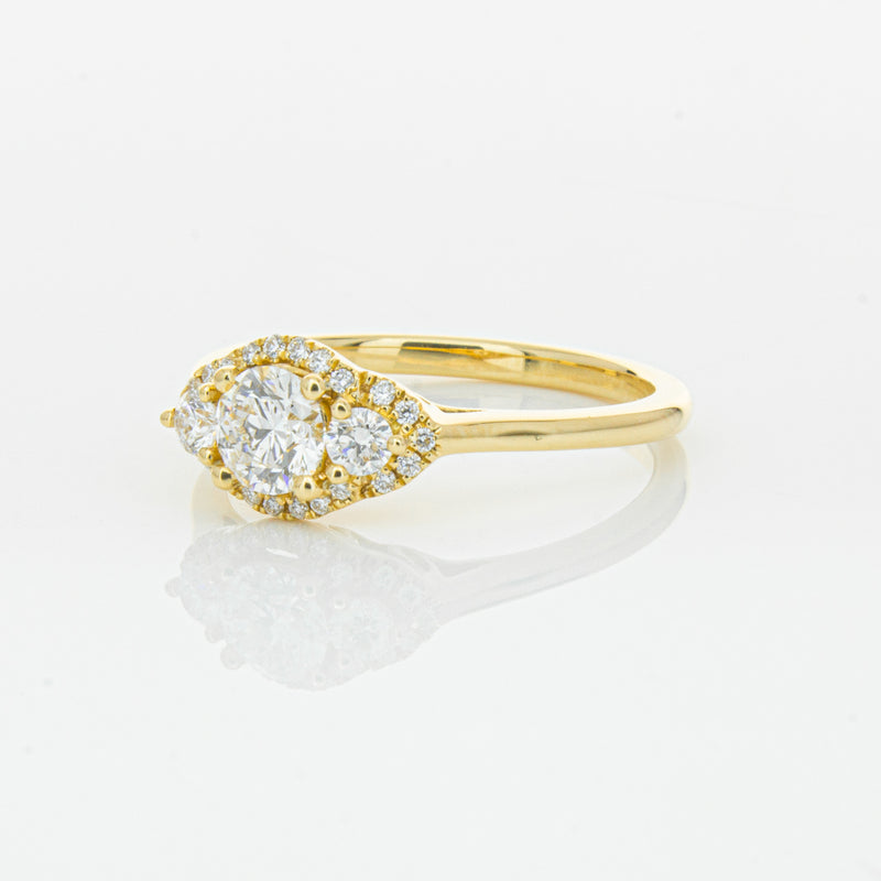18ct Yellow Gold .44ct Diamond Posie Ring-Ring-Walker & Hall